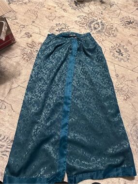 Cherokee Teal Paisley Maxi Skirt